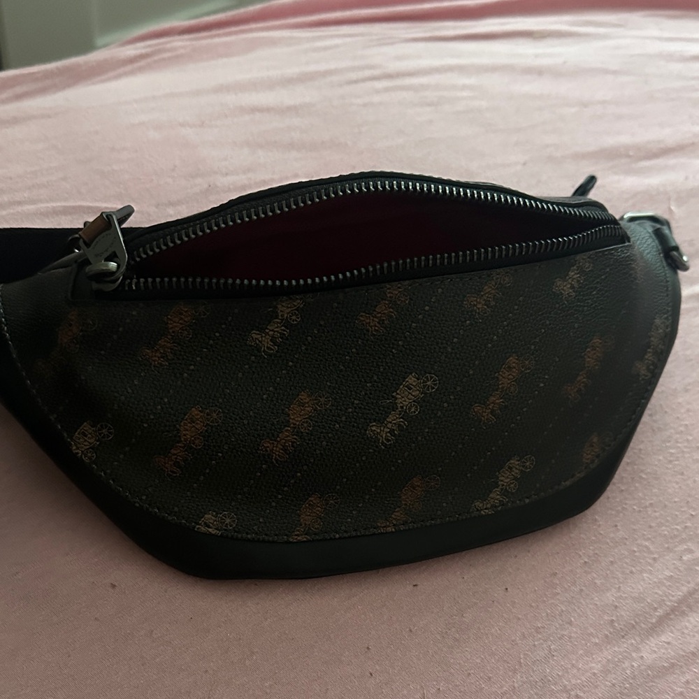 Coach Red and Black Belt Bag